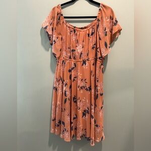 Torrid Chiffon Off-Shoulder Mini Skater Dress